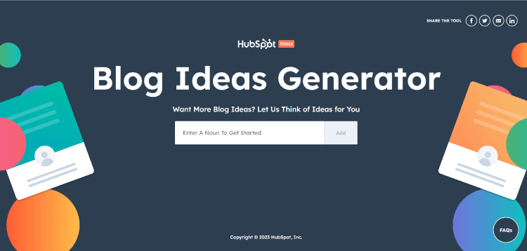 Blog Ideas Generator - HubSpot