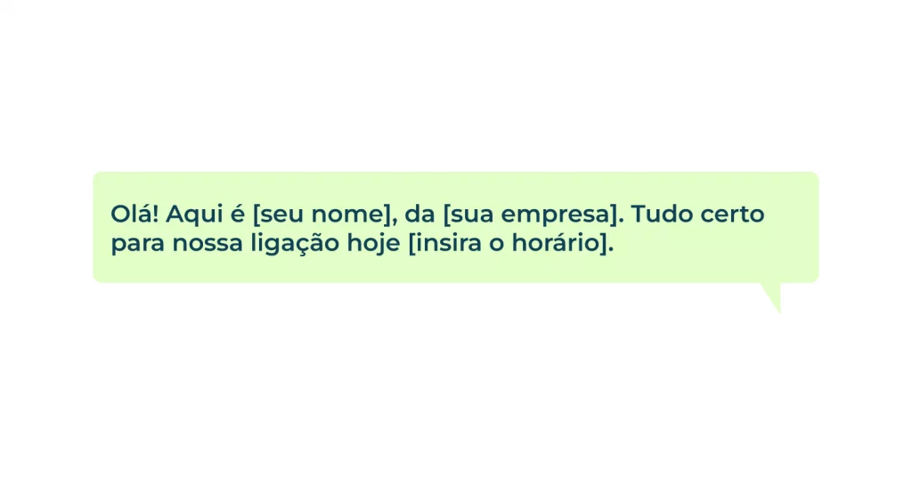 5. Confirmar uma ligação agendada