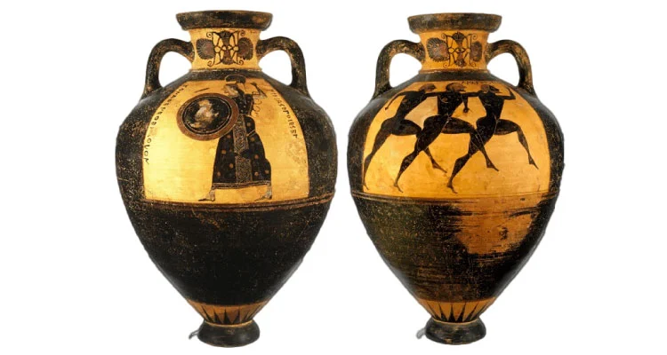 Greek vases from the classical period.