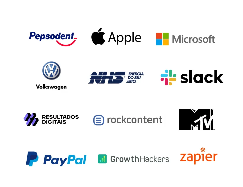 Lista de empresas citadas como exemplos de Growth Marketing.
