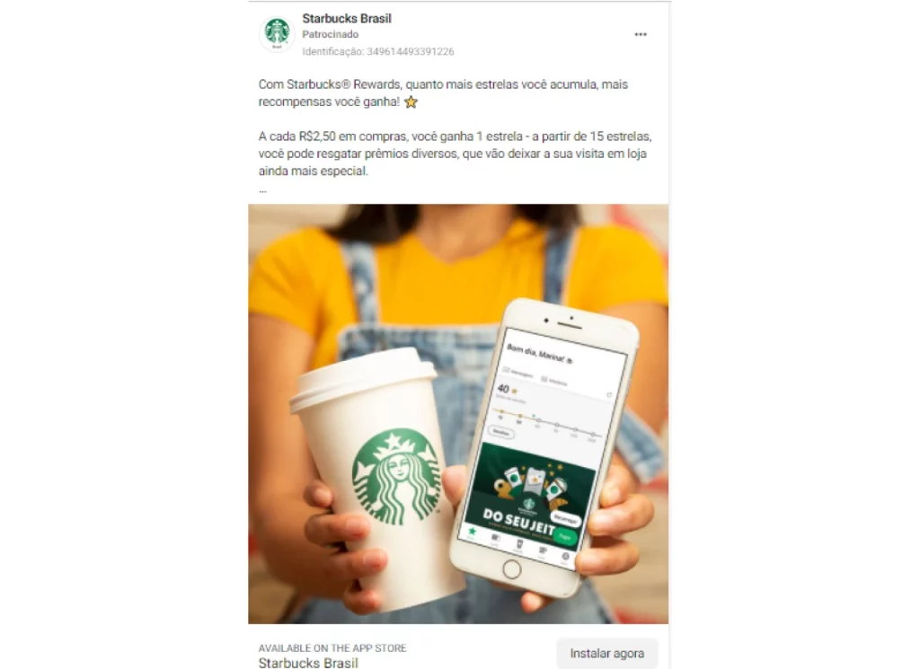 Exemplo de anúncios: Starbucks
