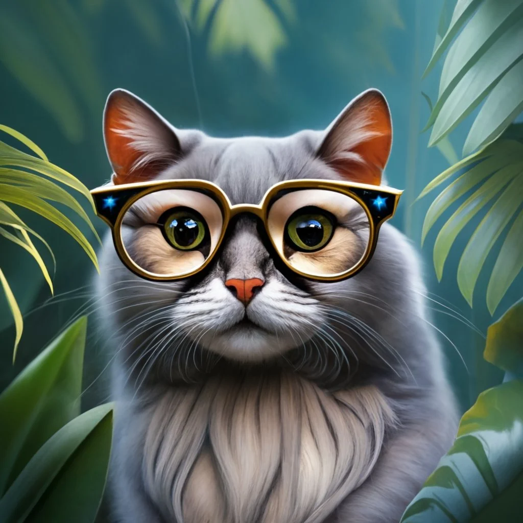 Gato de óculos gerado pelo Ideogram AI.