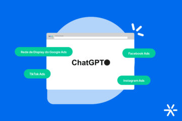 Mock-up de janela do navegador com ChatGPT escrito no centro.