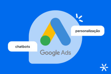 Logo do Google Ads em fundo azul.