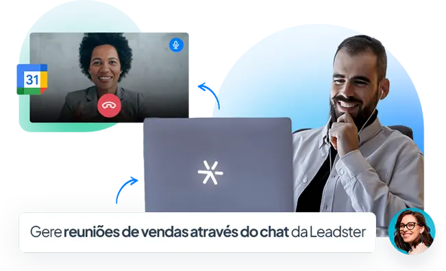 Agende reuniões com os <b>leads <br /> qualificados</b> do seu site em minutos.